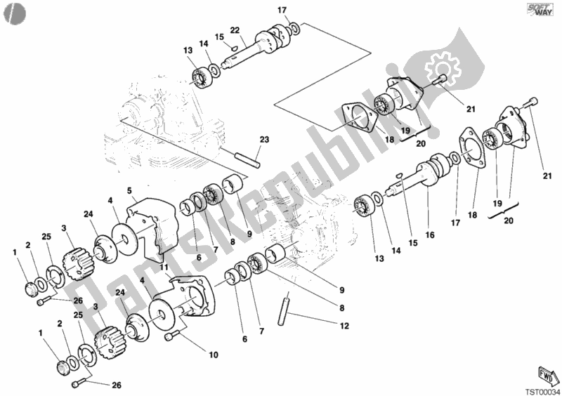Tutte le parti per il Albero A Camme del Ducati Supersport 900 S 2002